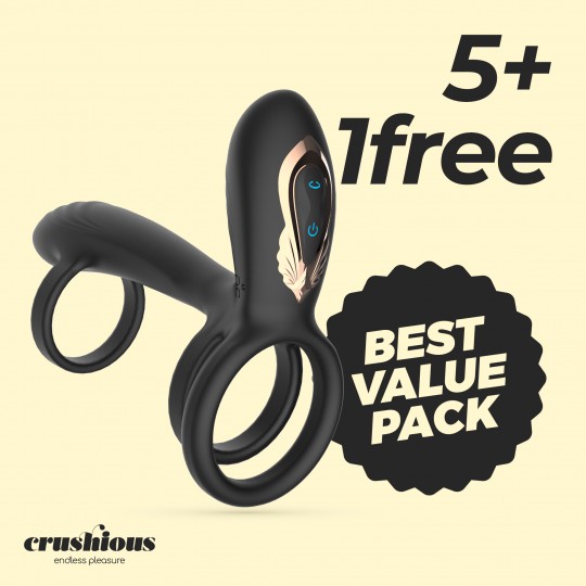 PACK 5 + 1 GRATUIT TORNADO ARMURE ROTATIVE POUR PÉNIS CRUSHIOUS