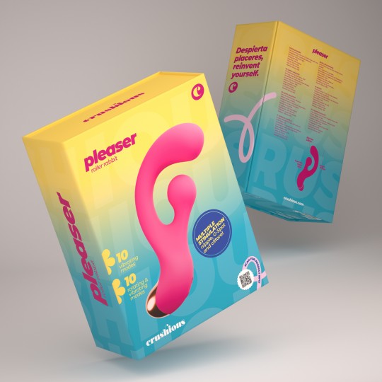 PACK 5 + 1 GRATUITO PLEASER VIBRADOR CON ESTIMULACIÓN GIRATORIA CRUSHIOUS