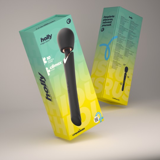 PACK 5 + 1 GRATUITO HOLLY MASSAGGIATORE A BACCHETTA RICARICABILE NERO CRUSHIOUS