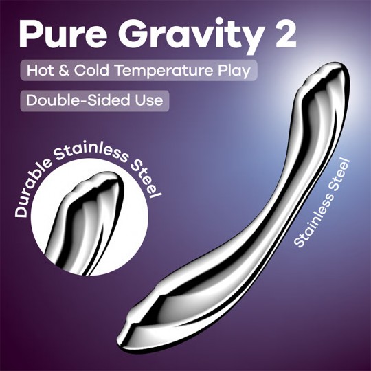 GODE MÉTALLIQUE PURE GRAVITY 2 SATISFYER