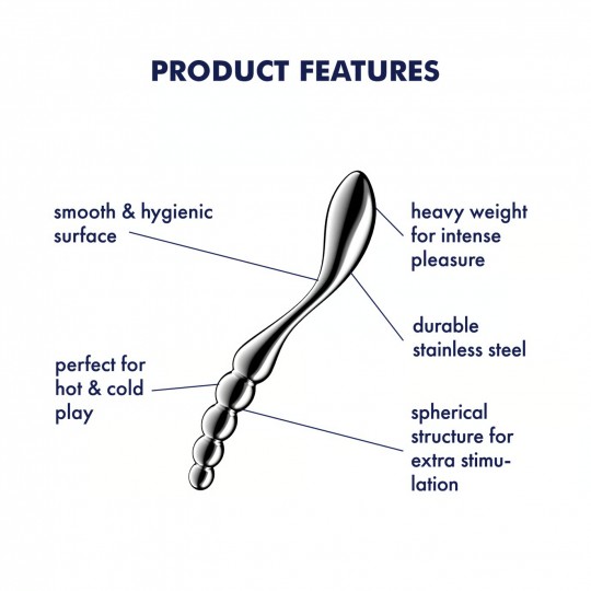 DILDO EM METAL STAR FORCE 1 SATISFYER