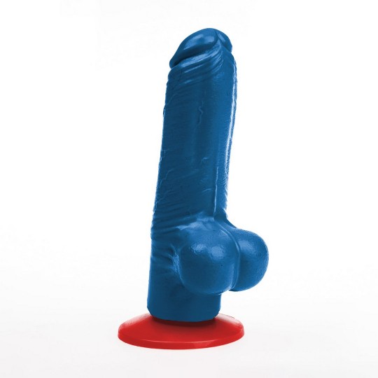 TYR S - REALISTIC DILDO WITH BALLS - 4.1 / 10,5 CM - BLUE