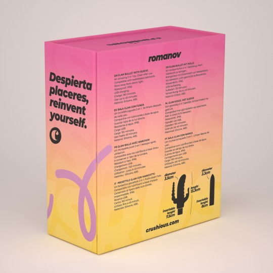 ROMANOV VIBRATORE CLASSICO CON GUAINA IN SILICONE RIMOVIBILE CRUSHIOUS