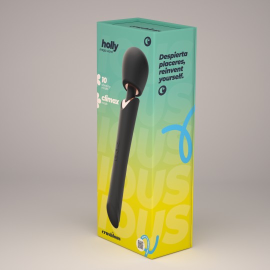 HOLLY MASAJEADOR VARITA RECARGABLE NEGRO CRUSHIOUS