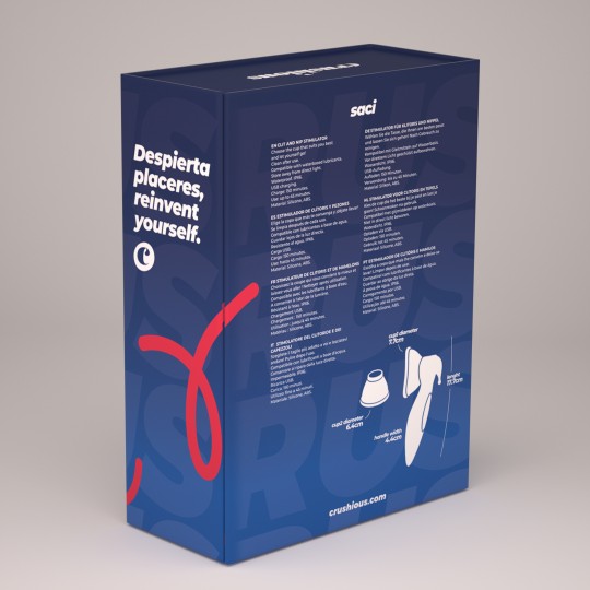 SACI STIMOLATORE CLITORIDEO E CAPEZZOLO CON ASPIRAZIONE CRUSHIOUS