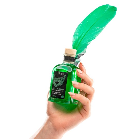 KIT DE MASAJE LIPS SEXY THERAPY DE MANZANA 100ML ORGIE