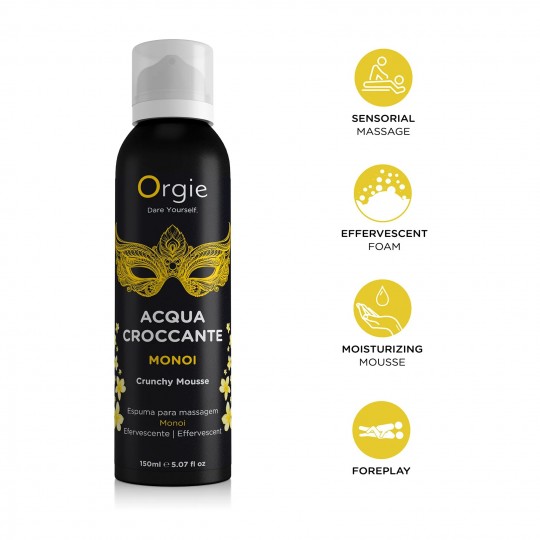ORGIE ACQUA CROCCANTE CRACKELING MASSAGE FOAM MONÖI 150ML