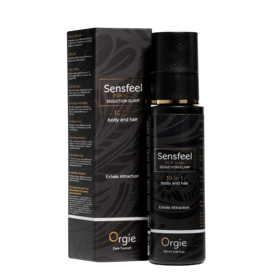 LOZIONE 10 IN 1 PER CORPO E CAPELLI CON FEROMONI SENSFEEL FOR MAN 100ML ORGIE
