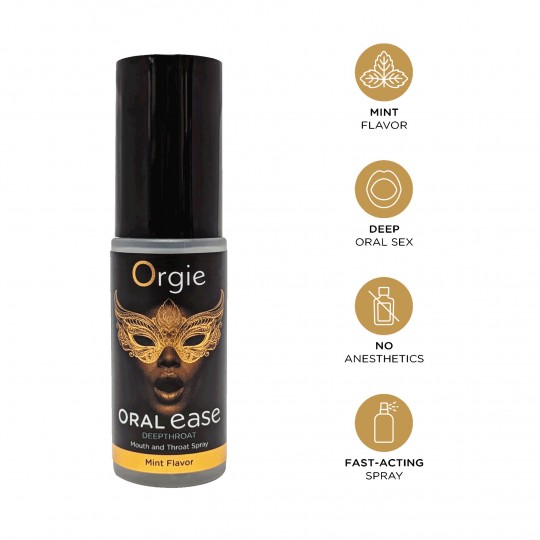 ORGIE ORAL EASE DEEPTHROAT MOUTH AND THROAT SPRAY MINT FLAVOUR 15ML