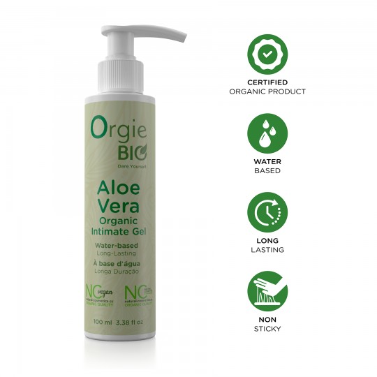GEL LUBRICANTE A BASE DE AGUA BIO ALOE VERA 100ML ORGIE