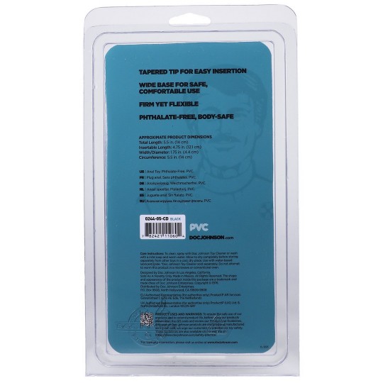 PLUG ANAL DOC JOHNSON CLASSIC BUTT PLUG PRETO MEDIUM