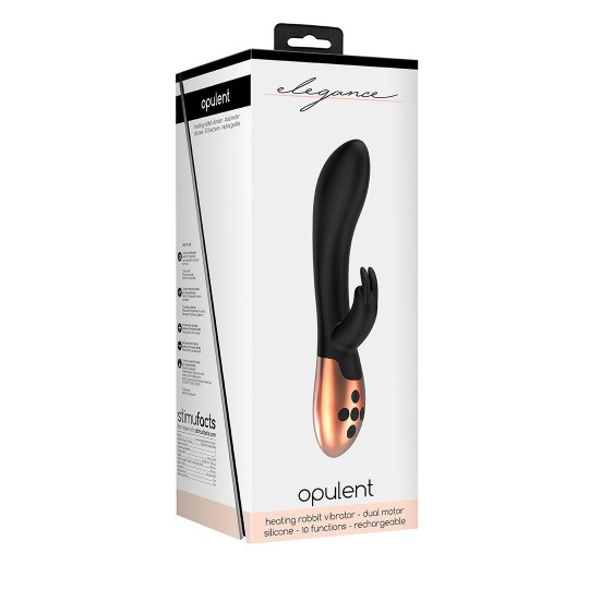 VIBRADOR CON CALENTAMIENTO RECARGABLE OPULENT ELEGANCE NEGRO