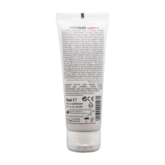 LUBRIFICANTE COMESTÍVEL HOT™ SUPERGLIDE FRAMBOESA 75ML