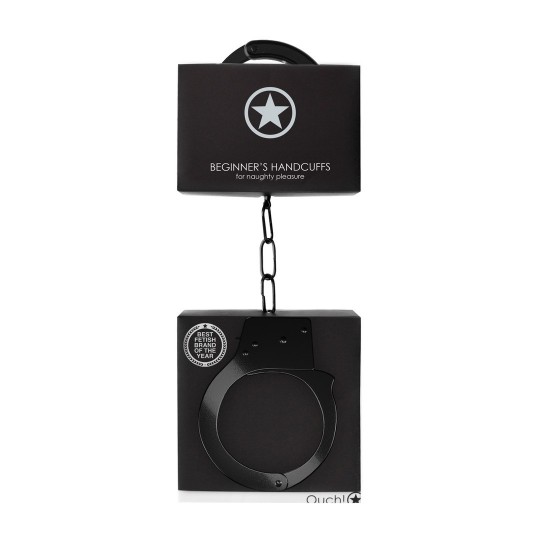 METAL BEGINNER'S HANDCUFFS BLACK