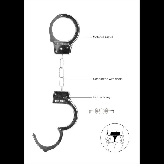 ESPOSAS EN METAL BEGINNER'S HANDCUFFS PLATEADAS