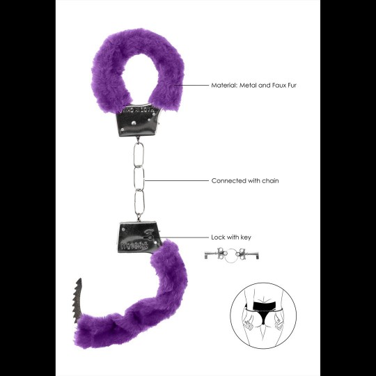 ESPOSAS CON PELUCHE BEGINNER'S FURRY HANDCUFFS MORADAS