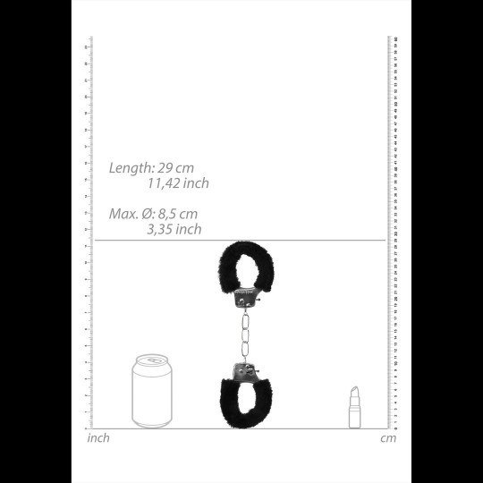 ALGEMAS COM PELUCHE PLEASURE FURRY HANDCUFFS PRETAS