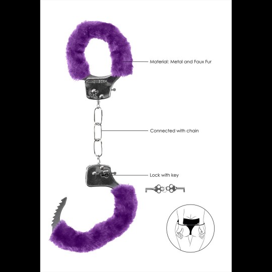 ESPOSAS CON PELUCHE PLEASURE FURRY HANDCUFFS MORADAS