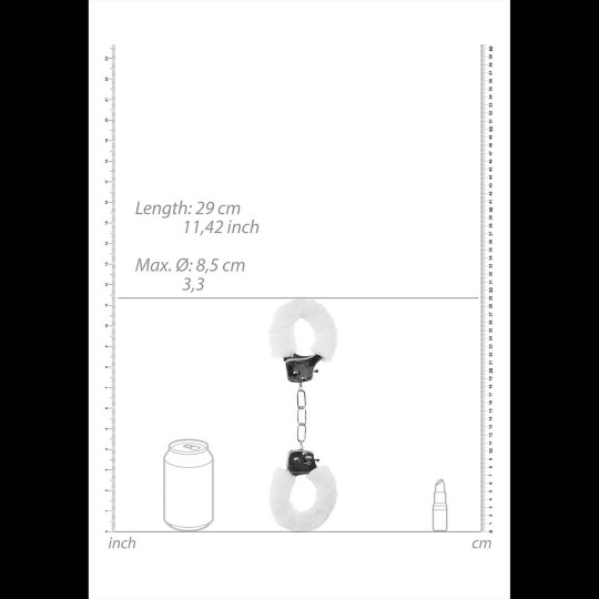 ESPOSAS CON PELUCHE PLEASURE FURRY HANDCUFFS BLANCAS