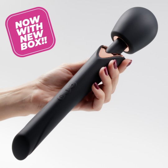 HOLLY VIBROMASSEUR WAND RECHARGEABLE NOIR CRUSHIOUS