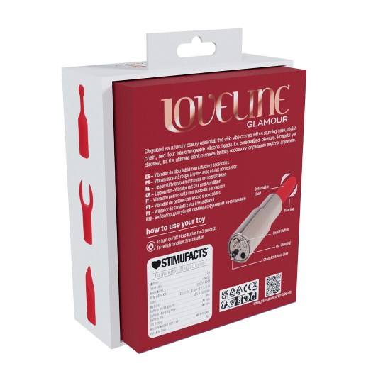 SPARKLE - LIPSTICK VIBRATOR WITH 4 ATTACHMENTS - IRIDESCENT