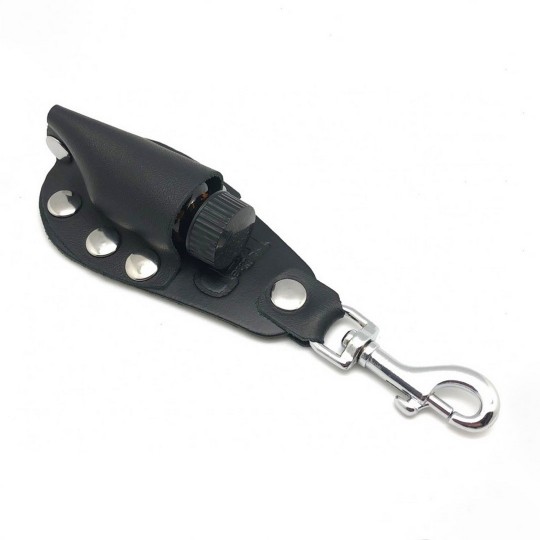 LEATHER AROMA BOTTLE HOLDER - SMALL - BLACK