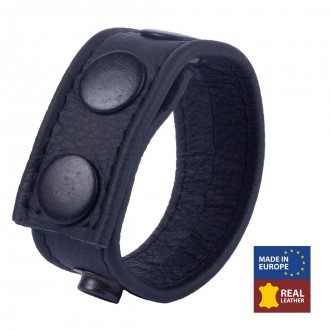 COCKY - ADJUSTABLE LEATHER COCKRING - BLACK