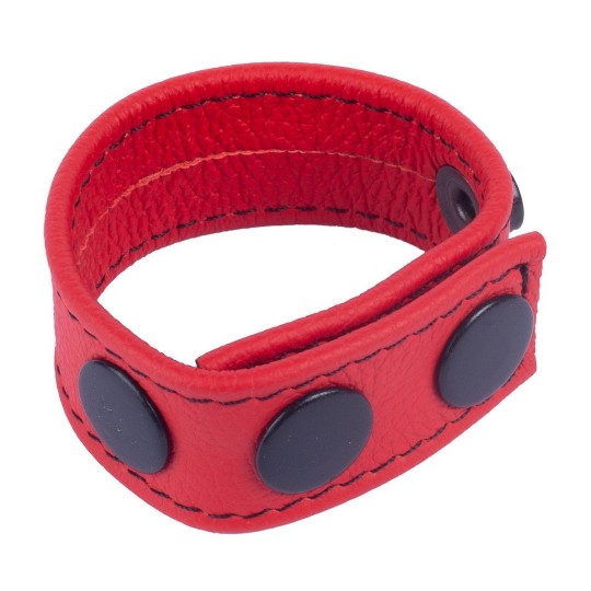 COCKY - ADJUSTABLE LEATHER COCKRING - RED