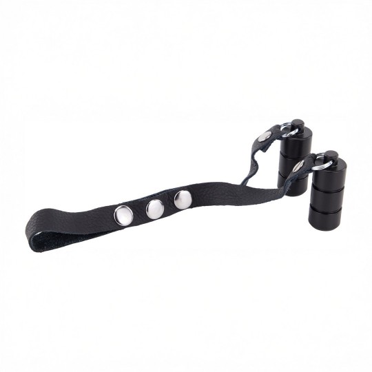 LEATHER BALLSTRETCHER WEIGHTS 2 X 100 GR - BLACK