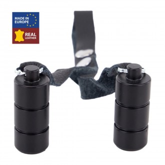 LEATHER BALLSTRETCHER WEIGHTS 2 X 100 GR - BLACK