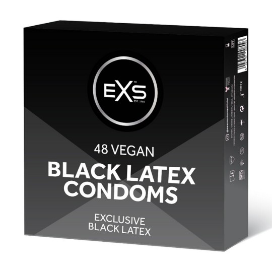 EXS BLACK LATEX - CONDOMS - 48 PIECES