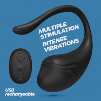 UOVO VIBRANTE RICARICABILE CON TELECOMANDO TAMAGO CRUSHIOUS NERO