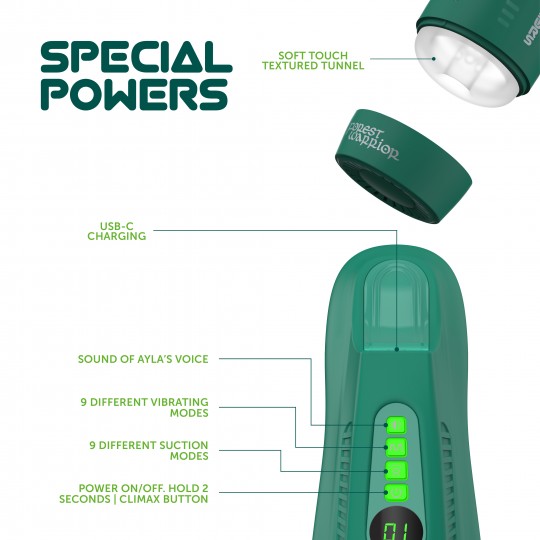 AYLA - FOREST WARRIOR - MULTI FUNCTION MASTURBATOR