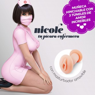 NICOLE L'INFERMIERA BAMBOLA GONFIABILE CON CRUSHIOUS MASTURBATORE
