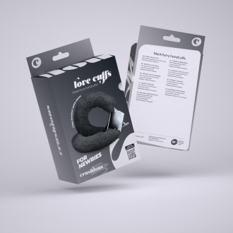 УПАКОВКА ИЗ 30 НАРУЧНИКОВ ЛЮБВИ МЕХОВЫЕ НАРУЧНИКИ CRUSHIOUS ЧЕРНЫЙ