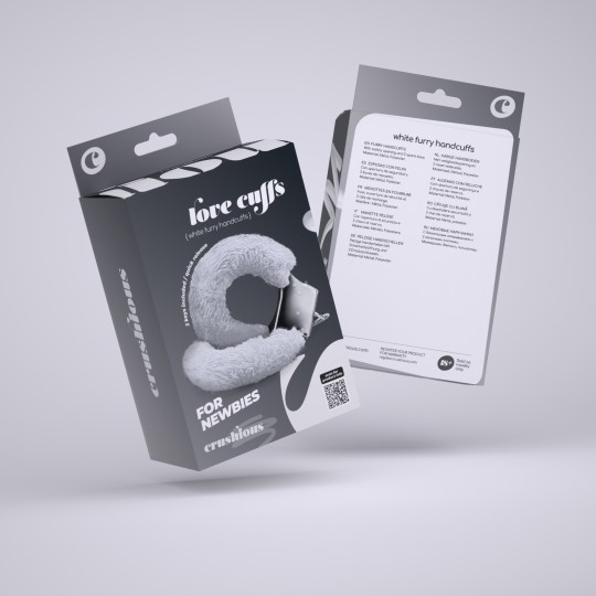 ESPOSAS DE FELPA LOVE CUFFS CRUSHIOUS BLANCAS