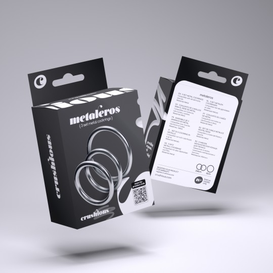 METALEROS SET DI 3 COCKRING IN METALLO CRUSHIOUS