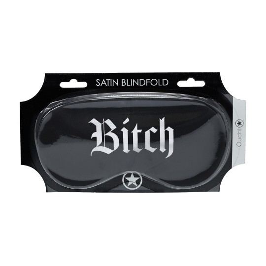 MASQUE DE NUIT BITCH PRINTED SATIN NOIR OUCH!