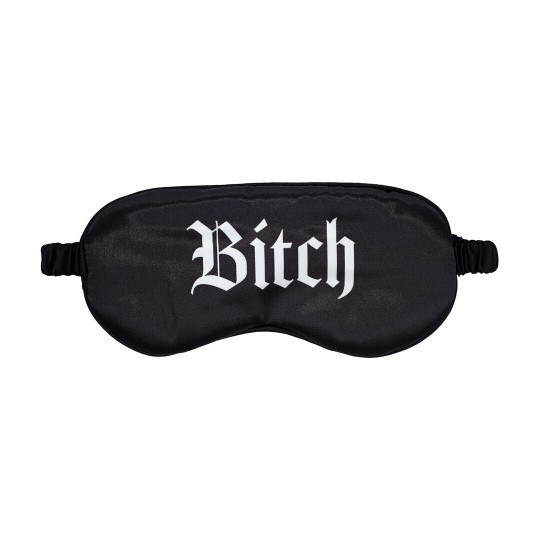 MASQUE DE NUIT BITCH PRINTED SATIN NOIR OUCH!