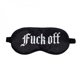 MASQUE DE NUIT FUCK OFF PRINTED SATIN NOIR OUCH!