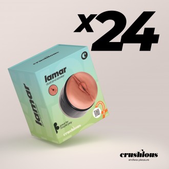 PACK DE 24 MASTURBATEUR À DOUBLE ENTRÉE LAMAR CRUSHIOUS