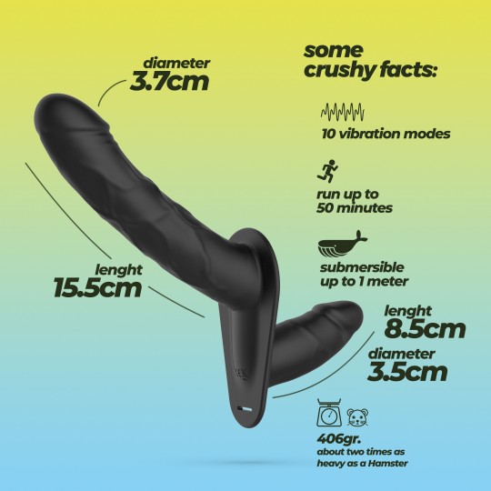 LABIONDA DOPPELTER STRAP-ON MIT FERNBEDIENUNG CRUSHIOUS