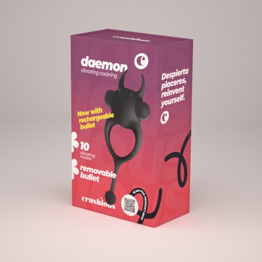 CRUSHIOUS DAEMON VIBRATING COCKRING BLACK
