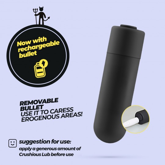CRUSHIOUS DAEMON VIBRATING COCKRING BLACK