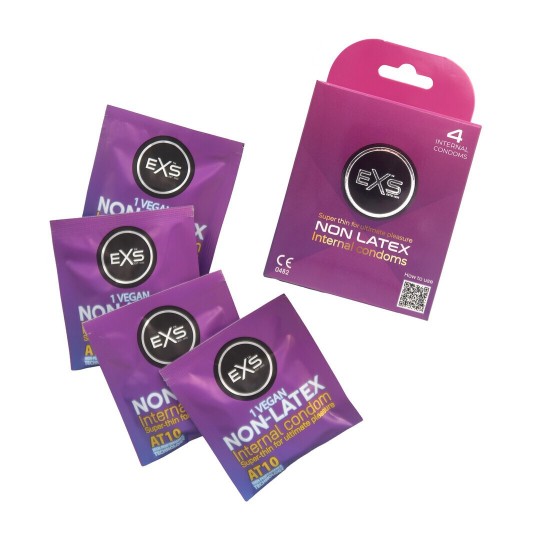 EXS NON-LATEX INTERNAL CONDOMS - 4 PIECES