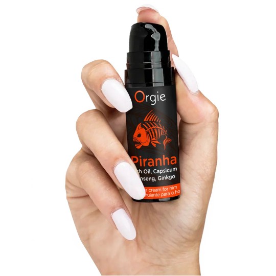 CREMA STIMOLANTE PER UOMINI PIRANHA POWER CREAM 15 ML ORGIE