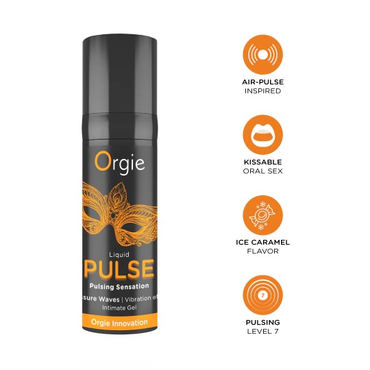 ORGIE LIQUID PULSE UNISEX STIMULATING GEL WITH A PULSATING EFFECT 15ML