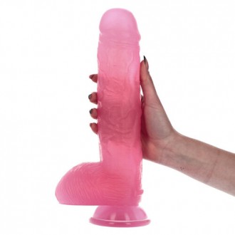 BRUTO TRANSPARENT PINK DILDO