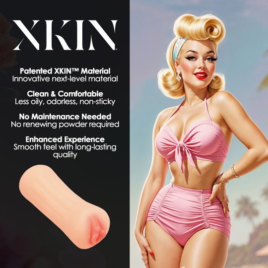PINUP DOLLS - SUN KISSED BEACH BABE MOLLY BLOWTIDE - TPE SMALL MASTURBATOR - 127G - FLESH