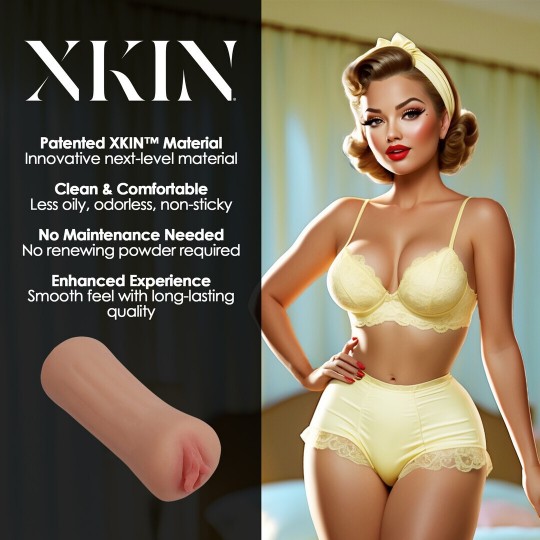 PINUP DOLLS - SLUMBER PARTY SLUT BETTIE BLOWKISS - TPE SMALL MASTURBATOR - 127G - TAN
